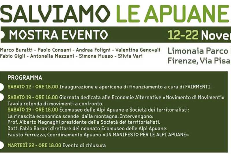 Mostra “Salviamo le Apuane”